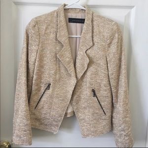 Zara metallic blazer with gold hardware